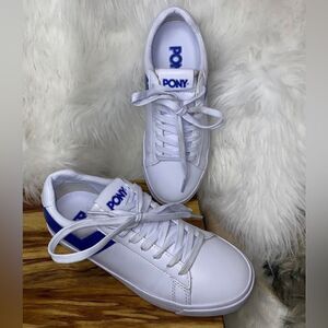 Vintage PONY Women's Top-Star-Lo-Core-UL  Shoes White Blue Size US 6/36.5EU